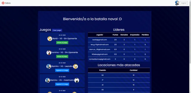 Captura del proyecto Batalla Naval