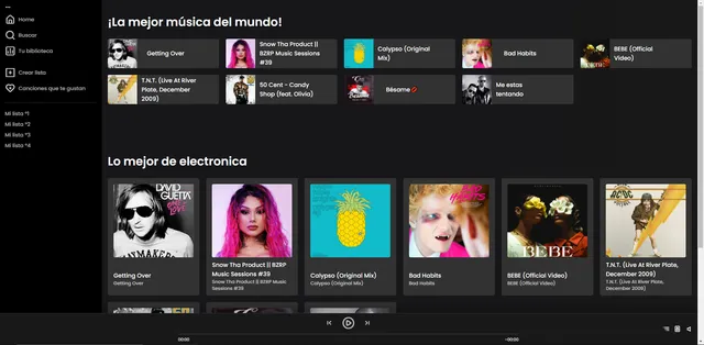 Captura del proyecto Spotify